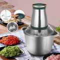Electromax Stainless Steel Electric Vegetable Chopper And Meat Grinder Food Processor- 2.5 Lit. 
