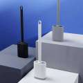 BRUSHZAZA New Upgrade Black Plastic Creative Household Bathroom Wall Mounted Cleaning Brushes Cleaner Toilet Brush with Holders. 