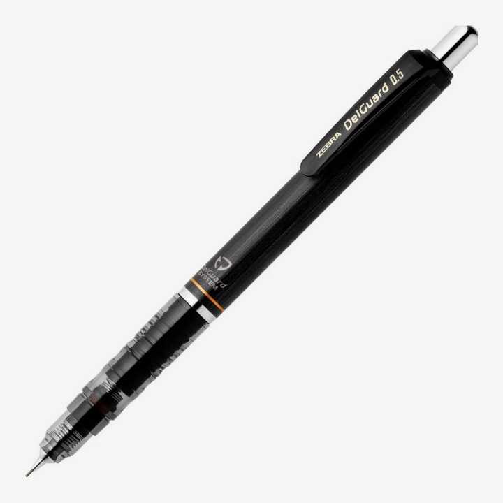 Zebra%20DelGuard%200.5mm%20Lead%20Mechanical%20Pencil,%20Black%20Body%20%7C%20Lead%20Break%20Protection%20Del%20Guard%20System%20Mechanical%20Pencil%20-%20Image%202