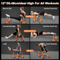 Push Up Bar, 14'' High Steel Parallettes & Dip Bar with Full Coverage Foam Handle, Heavy-Duty Calisthenics Parallel Bars for L-Sit, Dips, Home Gym Strength Training Workout. 