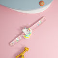 【Can last for 5 years】 Printed Cartoon Anime Patting Watch Ring Pop Toy Watch Boys Girls Toddler Unicorn Quartz Watch. 