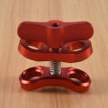 Kqueebee Camera Accessory Diving Lights Ball Butterfly Clip Arm Clamp Mount Aluminum For Hero 3+/4/5 Gitup SJ6000 Camera Red. 