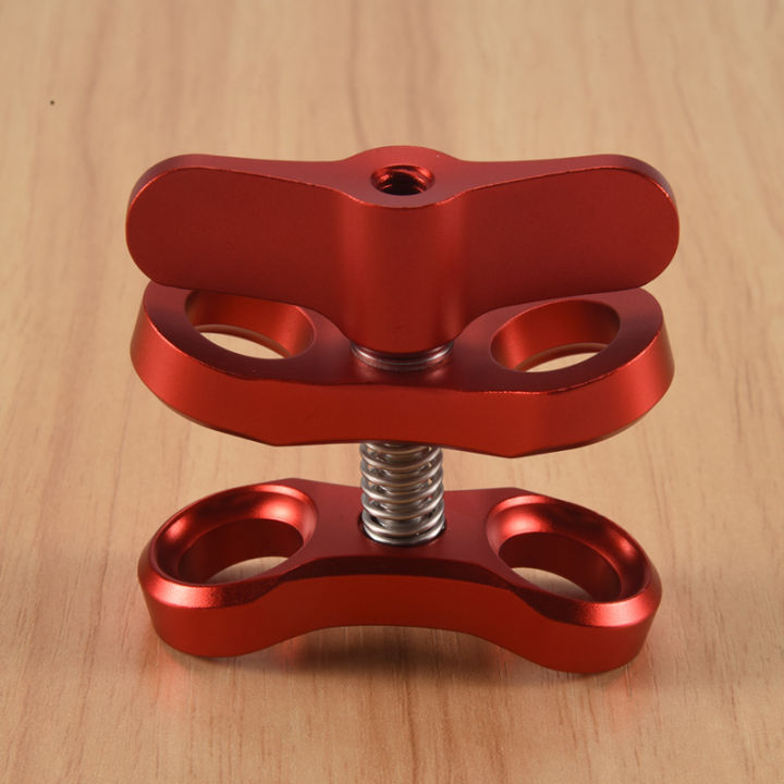 Kqueebee%20Camera%20Accessory%20Diving%20Lights%20Ball%20Butterfly%20Clip%20Arm%20Clamp%20Mount%20Aluminum%20For%20Hero%203+/4/5%20Gitup%20SJ6000%20Camera%20Red%20-%20Image%205