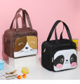 Wifu Cute Thermal Insulated Lunch Bags with Outer Zipper Pocket and Side Bottle Holder. 