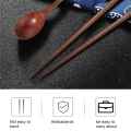JAERBEE Handmade Jujube Tree Wooden Korean Dinnerware Combinations Utensil,5 Set of Spoons and Chopsticks. 