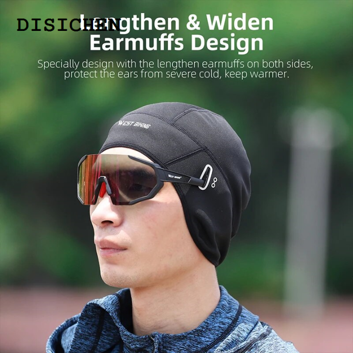 DISICHEN%20Sales%20promotion%20WEST%20BIKING%20Winter%20Thermal%20Cycling%20Cap%20Under%20MTB%20Helmet%20Liner%20Fleece%20Hat%20For%20Men%20Bicycle%20Skiing%20Beanie%20Running%20Hiking%20Skullcaps%20-%20Image%204