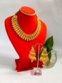 Elegant Gold Plated Rani Haar Design Mini Haar Temple Jewellery Necklace. 