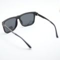 Matte Black Polarized Square Frame Sunglasses For Men | UV 400 Protection Solid Square Sunglasses For Men. 