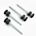 4 PCS Baby Gate Replacement Parts Threaded Spindle Rod for Pet & Dog Extra Long Baby Tension Gate Extender Pet Gate Accessories Black. 