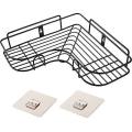 Self-Adhesive Metal Bathroom Corner Rack Stainless Steel Shelf Organizer 1 pc. 
