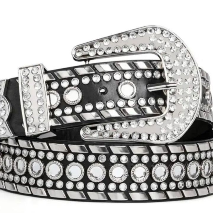 Born Ice Full Repeat Leather Belt For Men