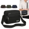 New Nylon Men Crossbody Bags Black Brown Blue Green Rectangle Shoulder Bag Large Satchel Travel. 