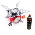 Mini Camping Stove, Folding Backpacking Camping Gas Stove Burner Lightweight Cooking Stove for Outdoor Camping Hiking Backpacking Road Trip with 1 pc Gas Fuel tank/1piece fuel tank only. 