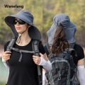 Wenefang Designer Women's Lightweight Summer Bucket Hat with Ponytail Hole Big Brim Sunscreen Cap Outdoor Eye Protection Sun Hat. 