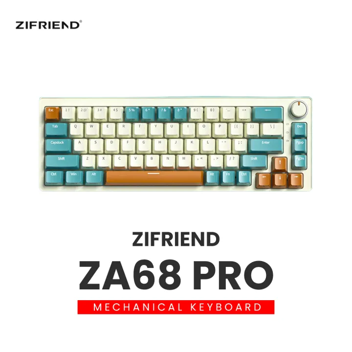 Zifriend ZA68 Pro RGB Tri-mode Wireless/Bluetooth/Wired Hot Swappable ...