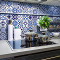 Artsy Home Wall Stickers Premium Cement Tiles Azulejos Eusebio 48pcs - 10cm x 10cm. 