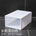 Thickened shoe box storage box transparent shoes shoe cabinet shoes storage flip storage box plastic simple shoes. 