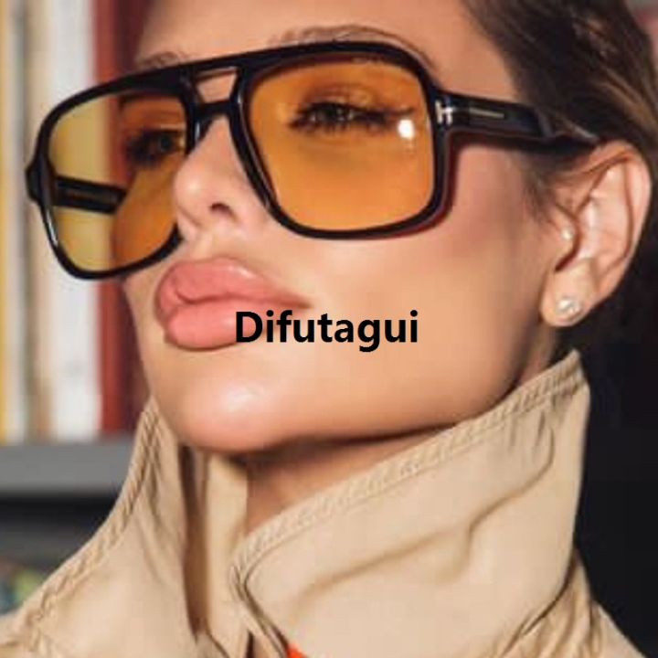 Difutagui%20Luxury%5B%20New%20%5DT%20Word%20Retro%20Double%20Beam%20Large%20Frame%20Pilot%20Sunglasses%20Luxury%20Trendy%20Fashion%20Big%20Face%20Sun%20Glasses%202024%20Sunglasses%20-%20Image%203
