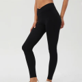 Stretchable Crisscross plain Leggings for women. 