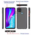 Mi Redmi 9 / Redmi 9 Activ / 9C / Poco C31 Smoke Cover Protective Shockproof Matte Hard Back Case Cover for Mi Redmi 9 / 9C / Redmi 9 Activ (Black. 
