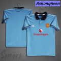 Ashunqiwen Man-u Short Sleeve Polo Football Jersey For Men - PP Micro Collar Polo Jersey - Man-u Jersey. 