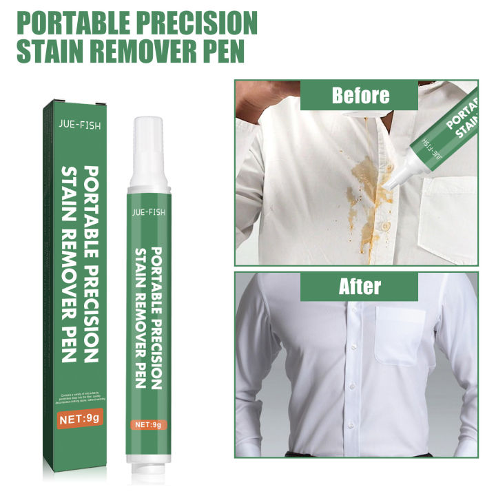Jue-fish Portable Precision Stain Remover Pen Clothes clean, non-wash, oily stains, yellowing clothes, clean and stain
