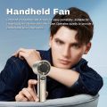 Handheld Fan High-Speed Portable Turbofan USB Rechargeable Electric Fan with Digital Display Support 120-Speeds Infinitely Adjustable for Camping Travel Home Office. 