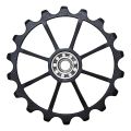JAERBEE MEIJUN 2X 18T Bicycle Rear Derailleur Wheel Ceramic Bearing Pulley Road Bike Guide Roller Idler 4mm 5mm 6mm(Black). 