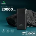 (New Launch) Green Power Boost | 20000mAh Fast Powerbank | 22.5W | PD Fast Charging | Six Months Warranty | QC 3.0 | Two Way Fast Charging | Triple Ports Output | Double Ports Input | Portable Powerbank | Black& White Colors. 