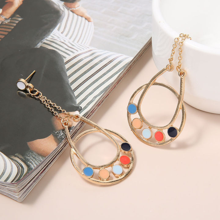 %E3%80%90Mega%20Personality%20Drop%20Color%20Flower%20Earrings%20Women's%20Alloy%20Rhinestone%20Drop%20Earrings%20-%20Image%203