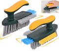 4 in 1 Tile Grout Cleaner Brush with Squeegee, Gap Scrub V-Shape Cleaning Tools, Multifunctional Scrubbing for Floor Corner, Window, Sink, Kitchen, Tap Etc. (Pack of 1, Multi-Color). 