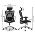 SIHOO M18 Ergonomic Office Chair Adjustable Headrest with 2D Armrest Lumbar Support and PU Wheels Swivel Tilt Function Black. 
