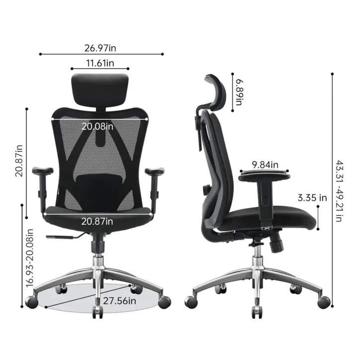 SIHOO%20M18%20Ergonomic%20Office%20Chair%20Adjustable%20Headrest%20with%202D%20Armrest%20Lumbar%20Support%20and%20PU%20Wheels%20Swivel%20Tilt%20Function%20Black%20-%20Image%208