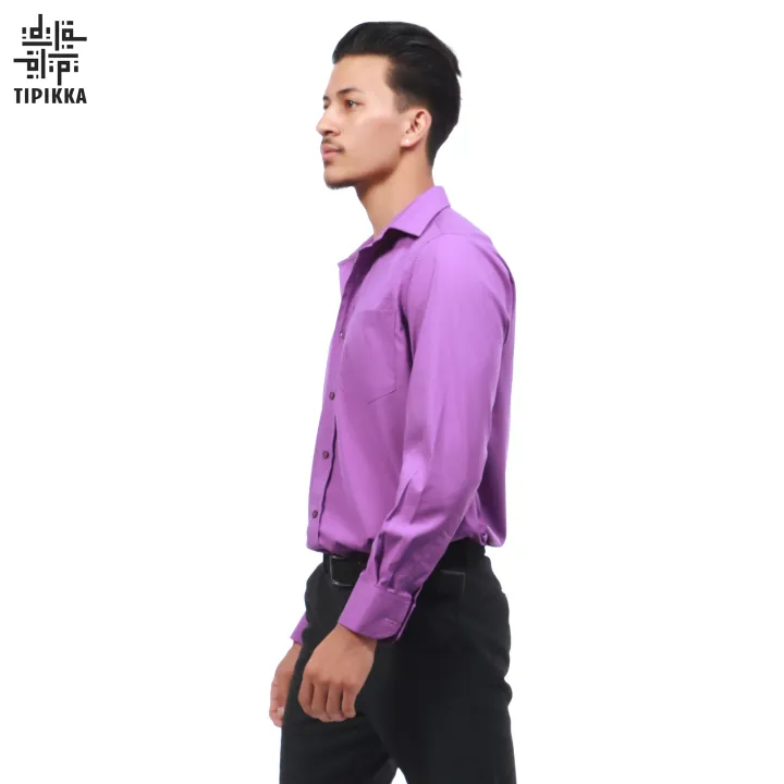 Tipikka%20Royal%20Purple%20Color%20Cotton%20Feel%20Full%20Sleeve%20Plain%20Formal%20Shirt%20For%20Men%20-%20Image%203