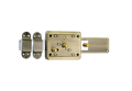 Main Double Door Lock, 6 Turn Pin Cylindrical Inter Lock with 3 Normal Keys, Brass Antique Finish Gate Lock (ODL - 6 Turn AB), Metal. 