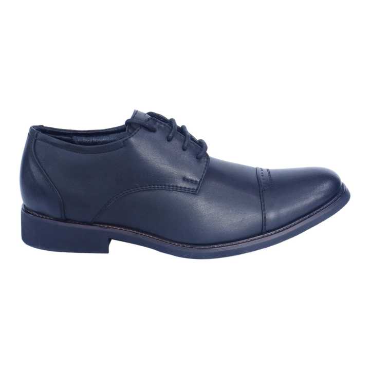 Black Leather Lace Up Black Horse Formal Shoes For Men