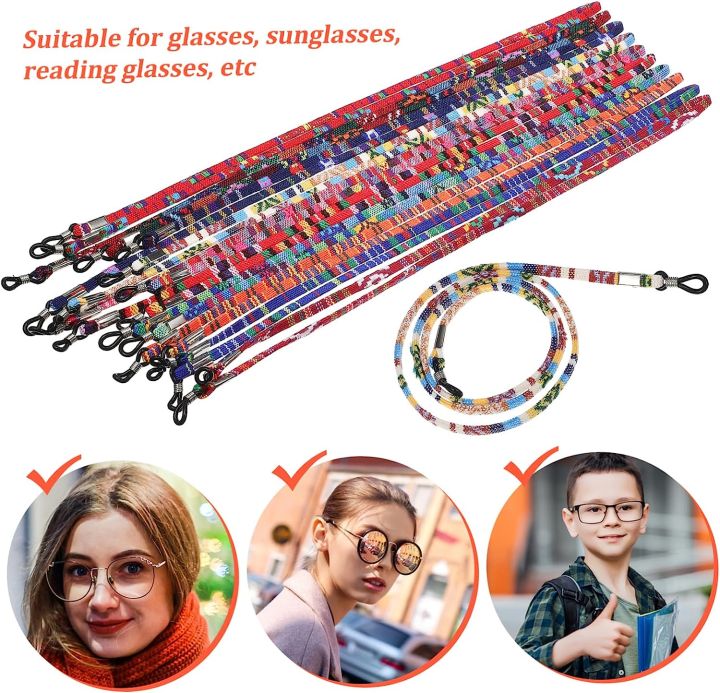 Zhitian Luxury Colorful Cotton Sunglasses Strap Eyeglass Chain Reading ...