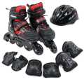 Adjustable Skate Shoes Flashing Light Up Roller Skate 4 Rubber Wheels Skate Shoes Set. 
