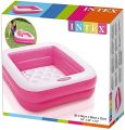 Intex Square Baby Pool 57100 | Inflatable Easy To Store 15 Gallon Capacity PVC Material Swimming Pool For Kids. 