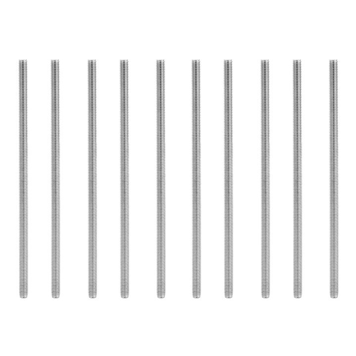 M6 x 150mm 304 Stainless Steel Fully Threaded Rod Bar Studs Hardware 10 Pcs