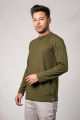 We5 Olive Green Full Sleeve Henley T-shirt For Men. 