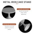 Metal Iron Cake Stand Round Pedestal Dessert Holder Cupcake Display Rack Bakeware White Birthday Wedding Party Decoration. 