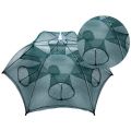 Foldable Bait Trapping Net for /Fish, Shrimp and Lobster 6-Hole Foldable Fishing Cage Net. 