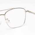 Silver Square Shape Metal Frame Glass For Men. 