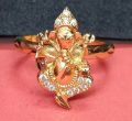 Gold Plated Ganesh Design Ring For Women. 