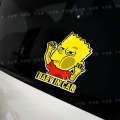 Simpson Fun Cartoon Scratch Car Motorcycle Decoration Body Window Waterproof Sticker. 