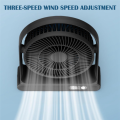 JAERBEE Desktop USB Small Fan, Office Fan, Mini Portable Rechargeable Digital Display Fan,Pink. 