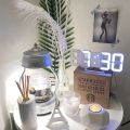 Nordic Large Digital Wall Clock Kitchen LED Display Home Clocks USB Electronic Temperature Calendar Alarm Table Watch. 