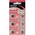 SUNCOM LR920 LR69 AG6 1.55V Mercury Free Alkaline Battery for Watch, Calculator and Electronics. 