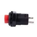 10 x With Momentary Round Head Panel Mount SPST 2 Pin Push Button Switch. 